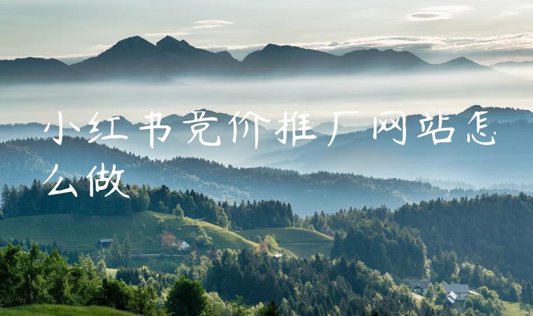 小红书竞价推广网站怎么做 小红书竞价推广网站怎么做