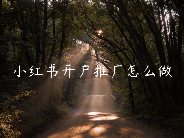 小红书开户推广怎么做