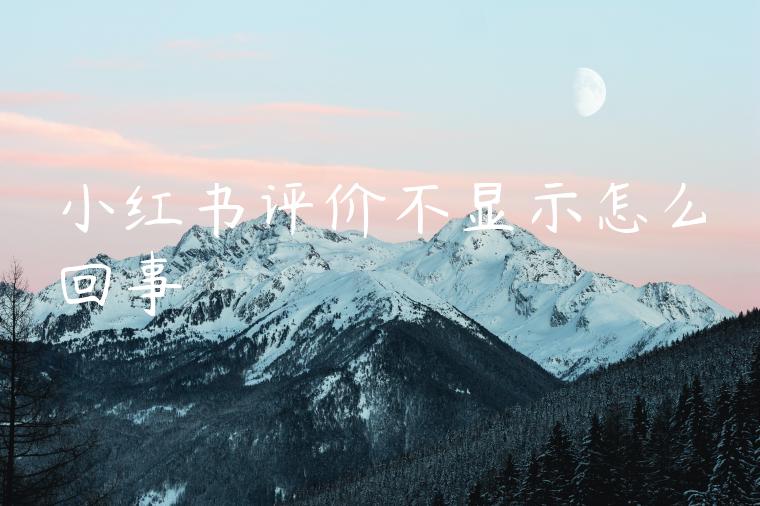 小红书评价不显示怎么回事