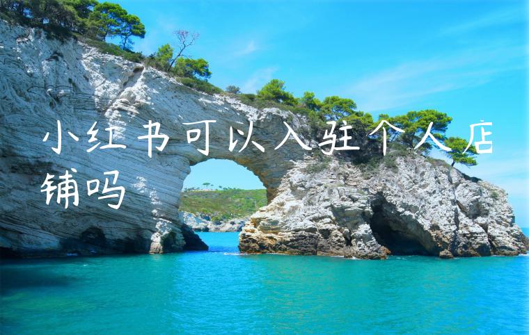 小红书可以入驻个人店铺吗