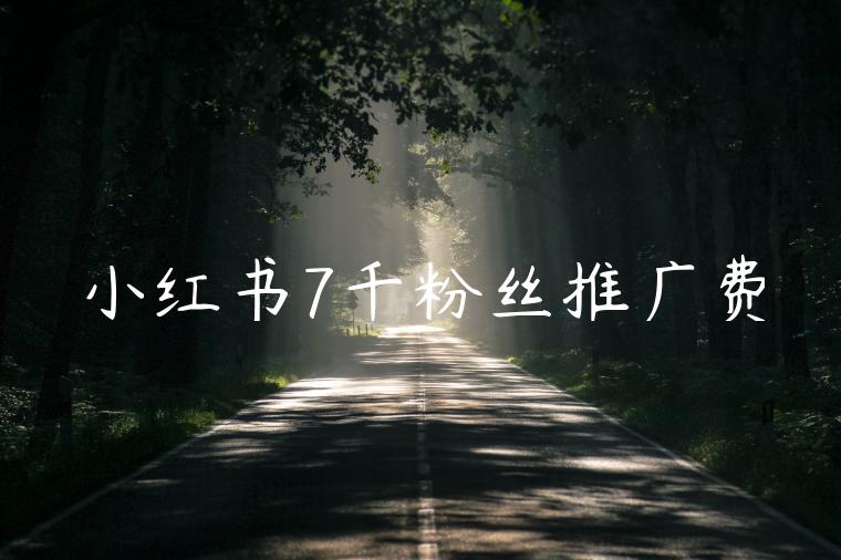 小红书7千粉丝推广费 小红书7千粉丝推广费