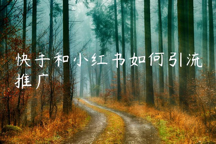 快手和小红书如何引流推广
