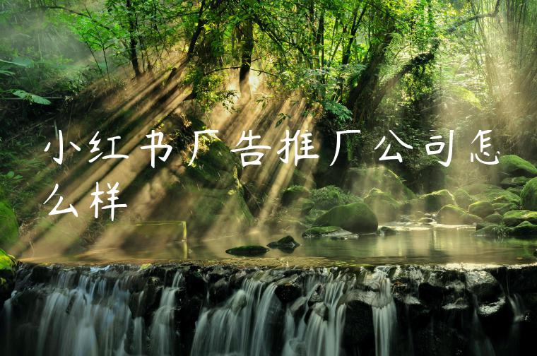 小红书广告推广公司怎么样 小红书广告推广公司怎么样