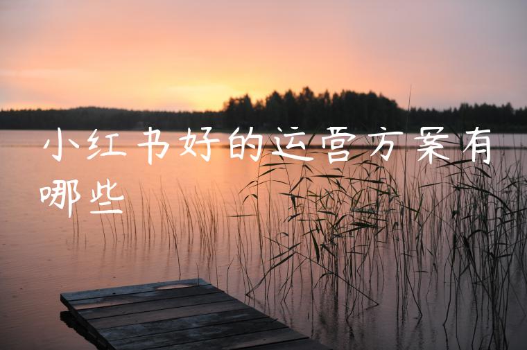 小红书好的运营方案有哪些 小红书好的运营方案有哪些