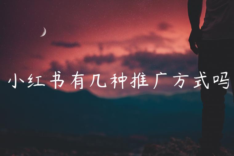 小红书有几种推广方式吗