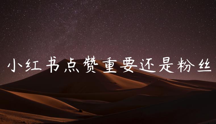 小红书点赞重要还是粉丝 小红书点赞重要还是粉丝