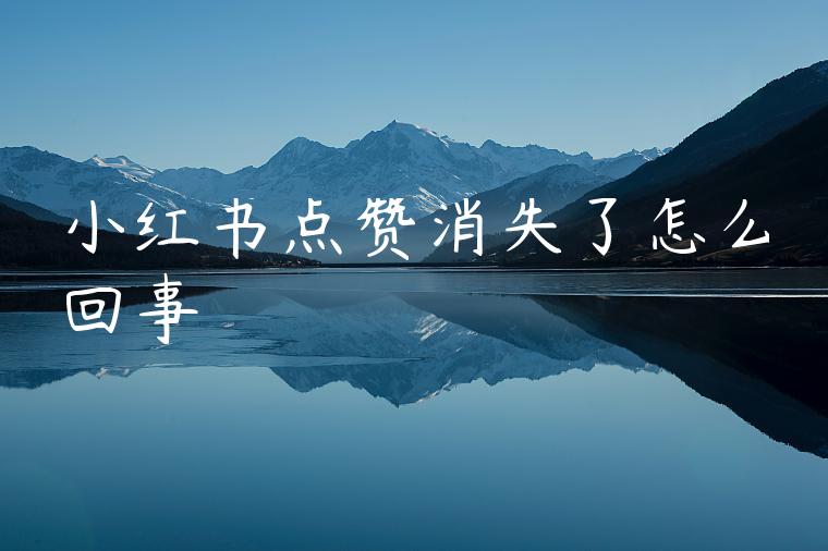 小红书点赞消失了怎么回事 小红书点赞消失了怎么回事