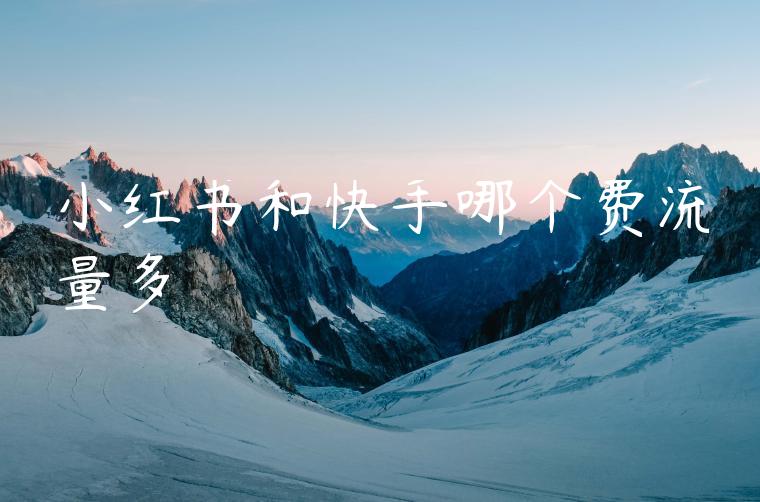 小红书和快手哪个费流量多 小红书和快手哪个费流量多