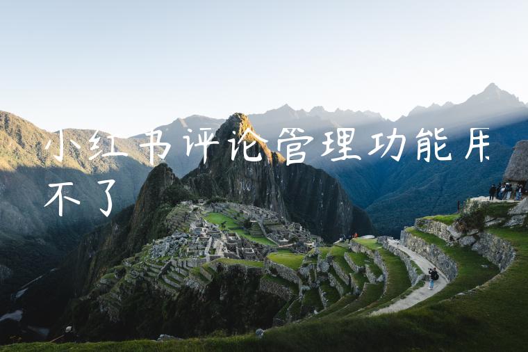 小红书评论管理功能用不了