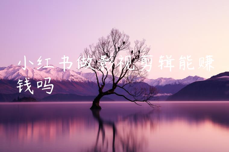 小红书做影视剪辑能赚钱吗