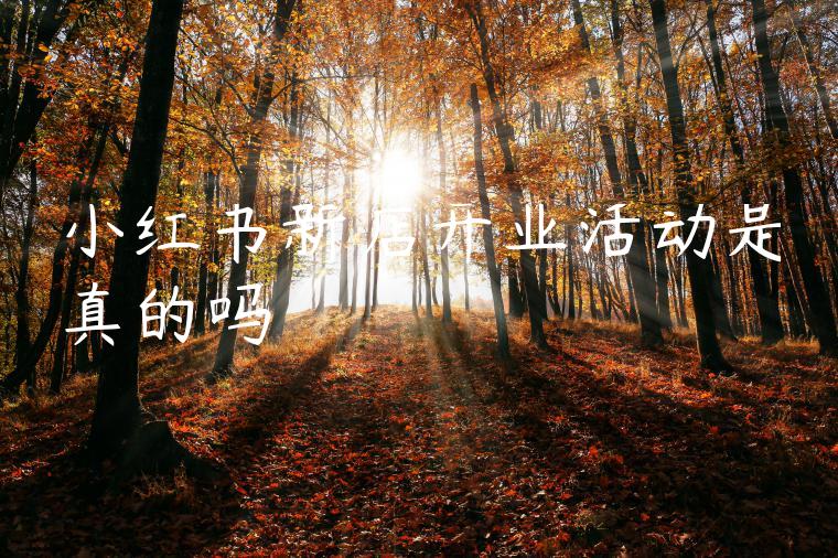 小红书新店开业活动是真的吗