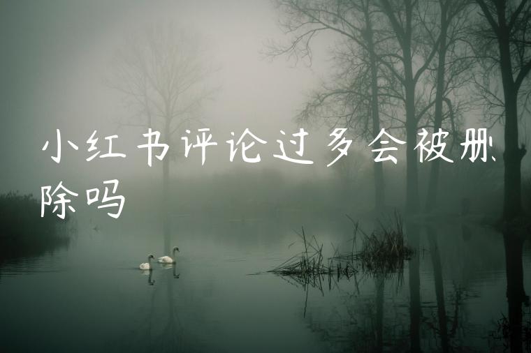 小红书评论过多会被删除吗 小红书评论过多会被删除吗