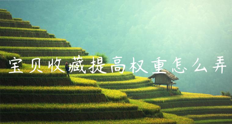 宝贝收藏提高权重怎么弄