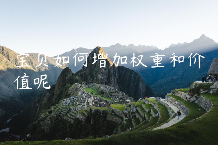 宝贝如何增加权重和价值呢 宝贝如何增加权重和价值呢