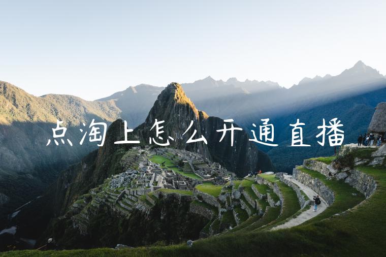 点淘上怎么开通直播
