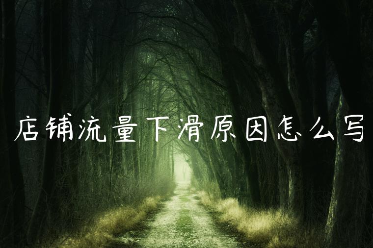 店铺流量下滑原因怎么写