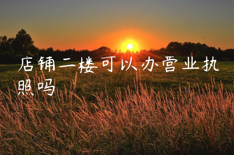 店铺二楼可以办营业执照吗