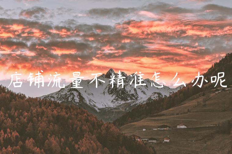 店铺流量不精准怎么办呢