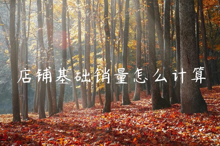 店铺基础销量怎么计算