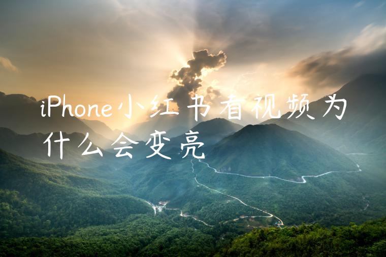 iPhone小红书看视频为什么会变亮