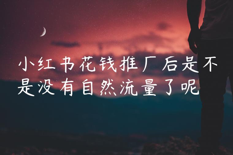 小红书花钱推广后是不是没有自然流量了呢 小红书花钱推广后是不是没有自然流量了呢
