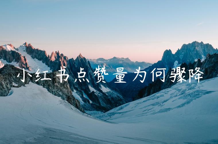 小红书点赞量为何骤降