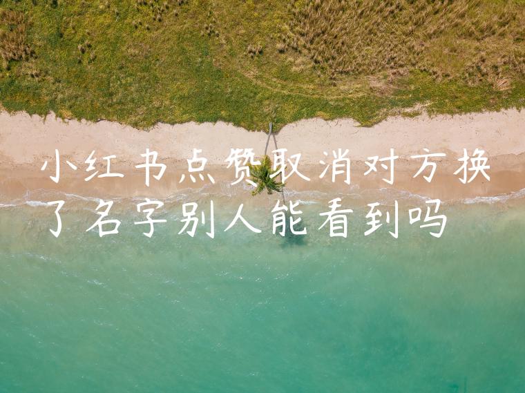 小红书点赞取消对方换了名字别人能看到吗 小红书点赞取消对方换了名字别人能看到吗