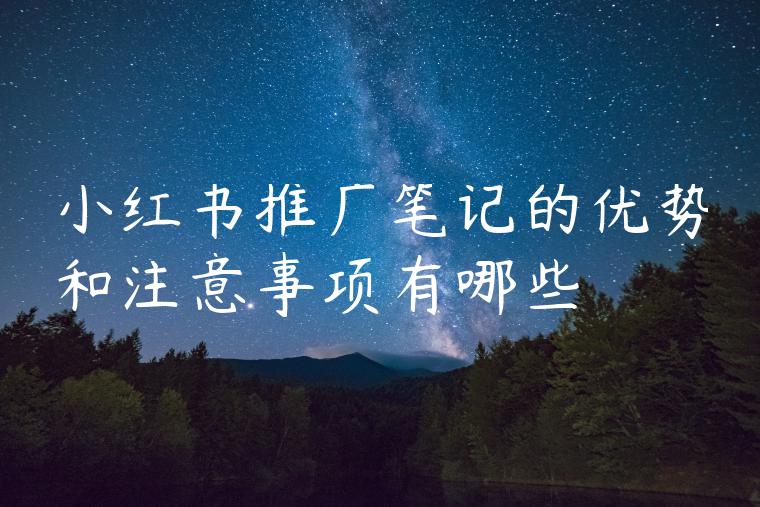 小红书推广笔记的优势和注意事项有哪些 小红书推广笔记的优势和注意事项有哪些