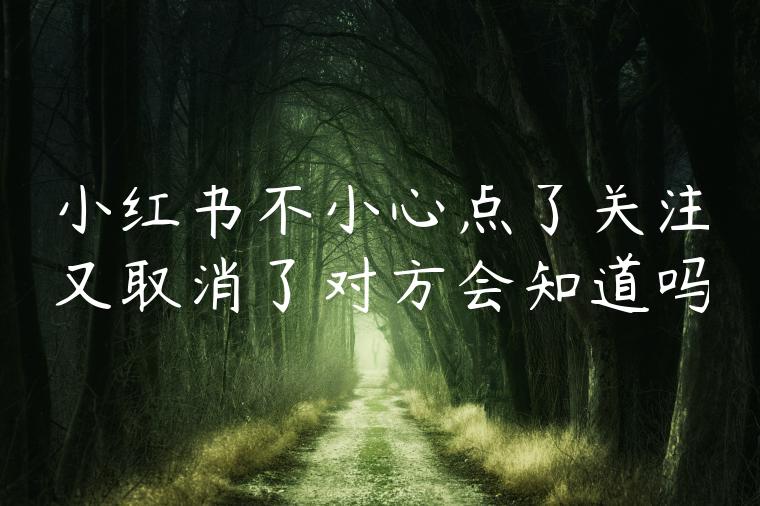 小红书不小心点了关注又取消了对方会知道吗 小红书不小心点了关注又取消了对方会知道吗
