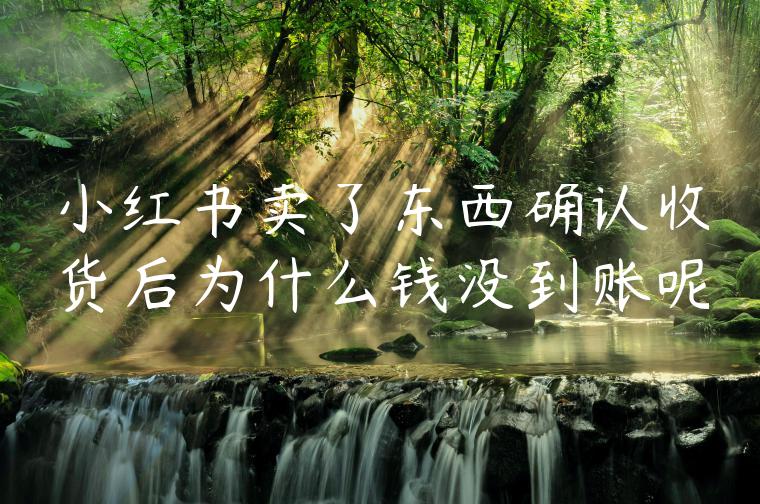 小红书卖了东西确认收货后为什么钱没到账呢 小红书卖了东西确认收货后为什么钱没到账呢