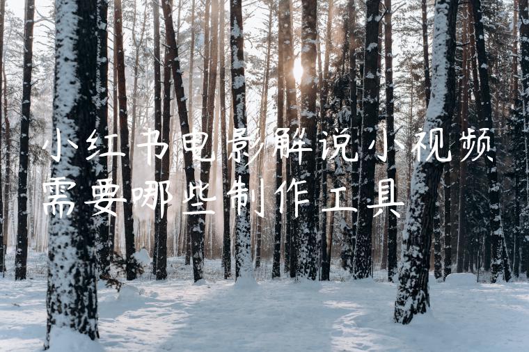 小红书电影解说小视频需要哪些制作工具