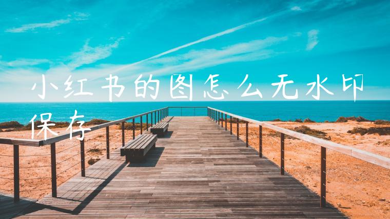 小红书的图怎么无水印保存 小红书的图怎么无水印保存