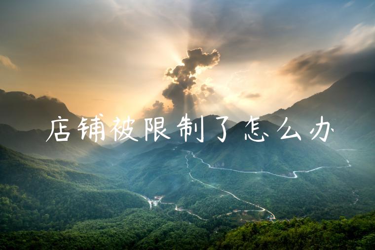 店铺被限制了怎么办 店铺被限制了怎么办