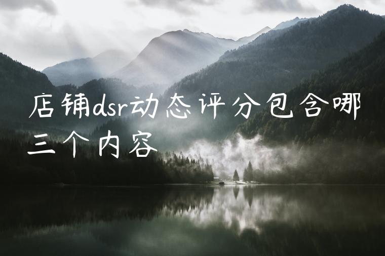 店铺dsr动态评分包含哪三个内容