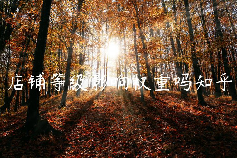 店铺等级影响权重吗知乎 店铺等级影响权重吗知乎