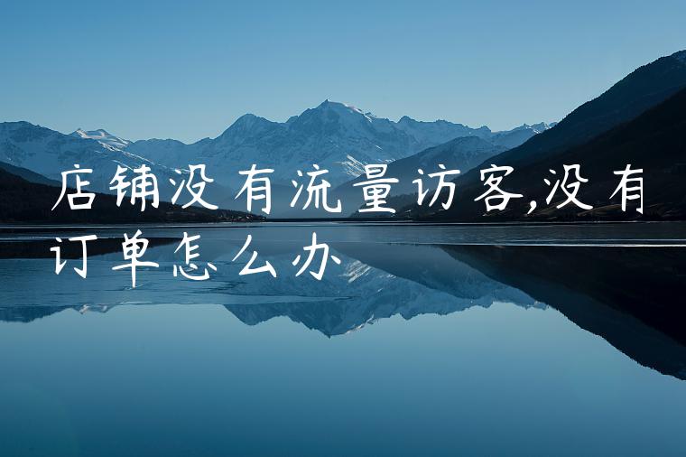 店铺没有流量访客,没有订单怎么办 店铺没有流量访客,没有订单怎么办