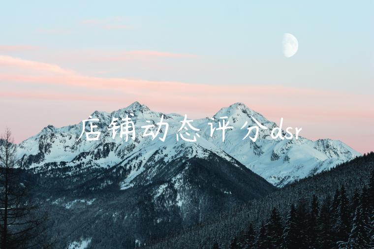 店铺动态评分dsr 店铺动态评分dsr