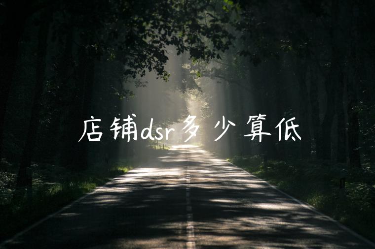 店铺dsr多少算低