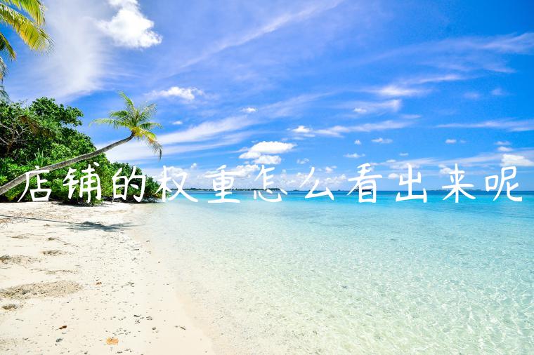 店铺的权重怎么看出来呢 店铺的权重怎么看出来呢