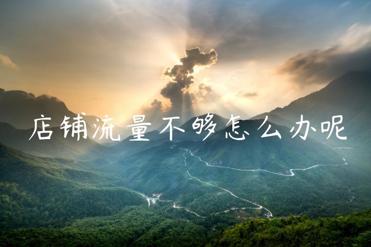 店铺流量不够怎么办呢 店铺流量不够怎么办呢