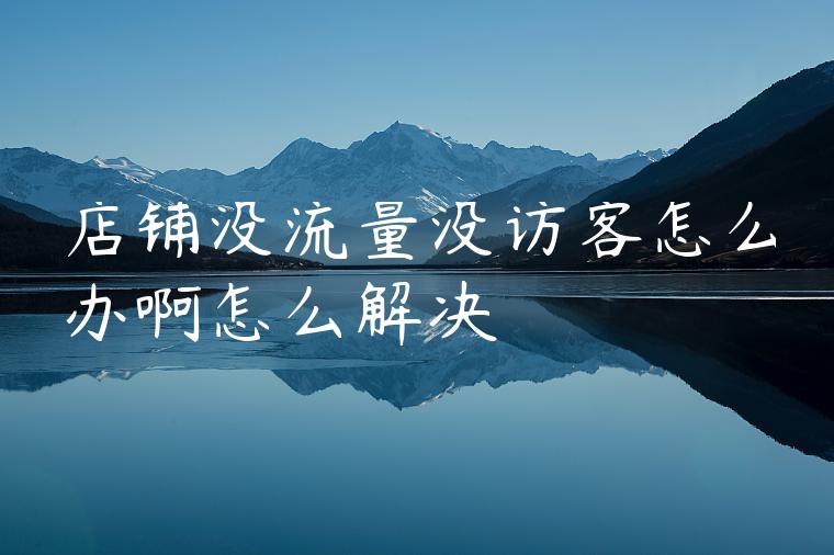 店铺没流量没访客怎么办啊怎么解决