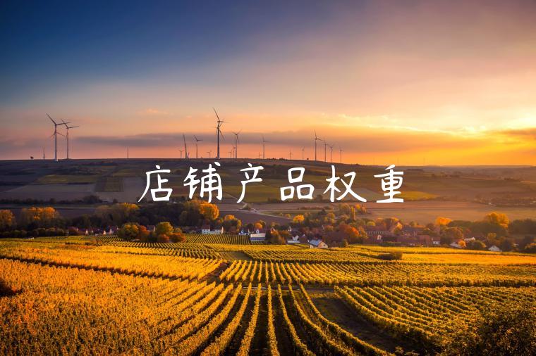 店铺产品权重