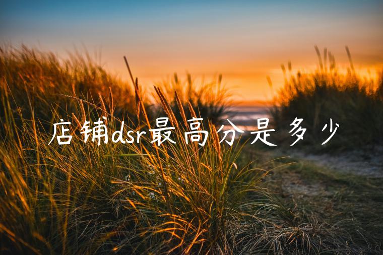 店铺dsr最高分是多少 店铺dsr最高分是多少
