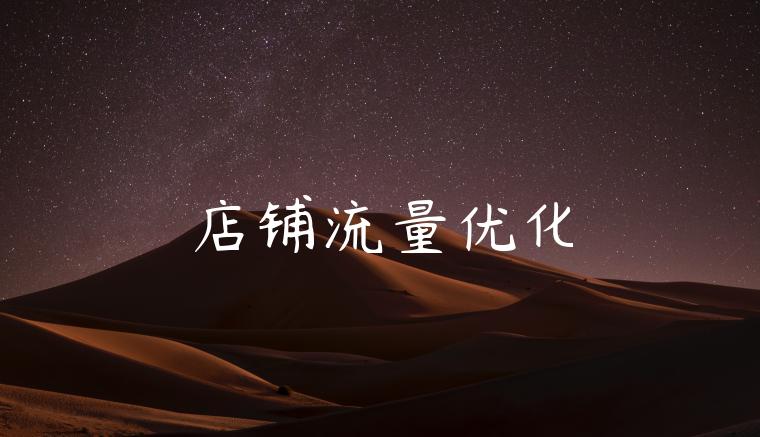 店铺流量优化 店铺流量优化