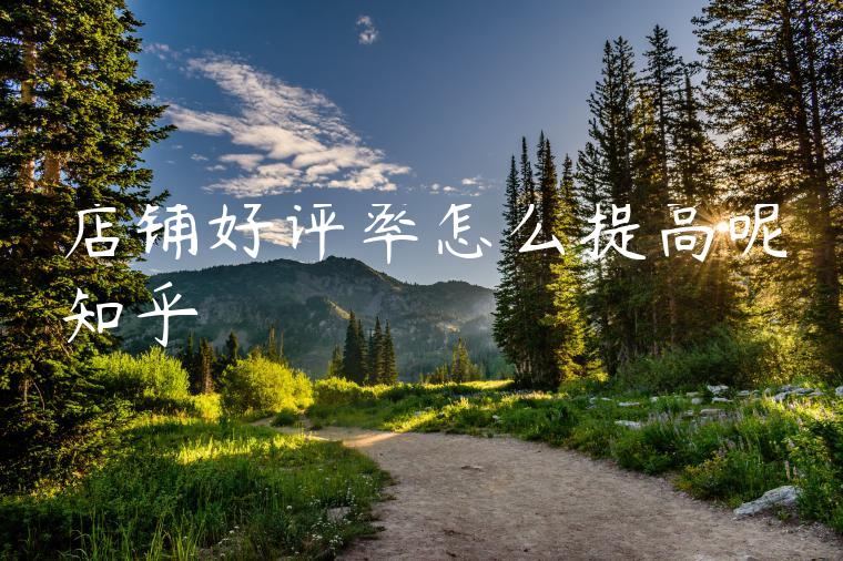 店铺好评率怎么提高呢知乎