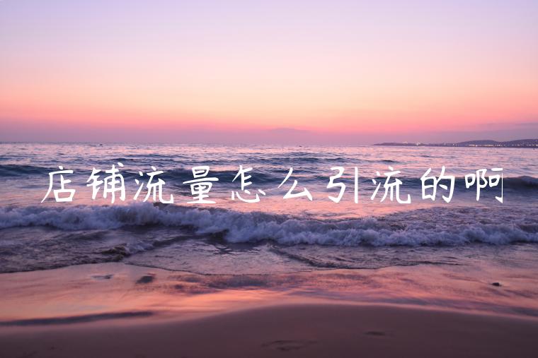 店铺流量怎么引流的啊 店铺流量怎么引流的啊