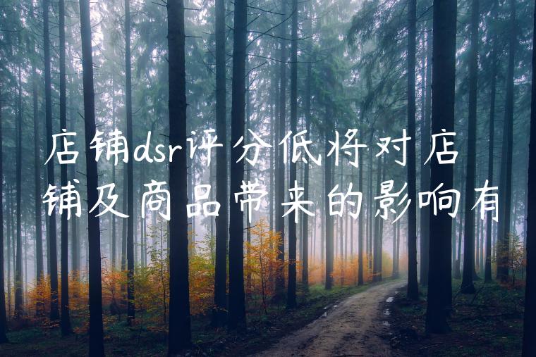 店铺dsr评分低将对店铺及商品带来的影响有