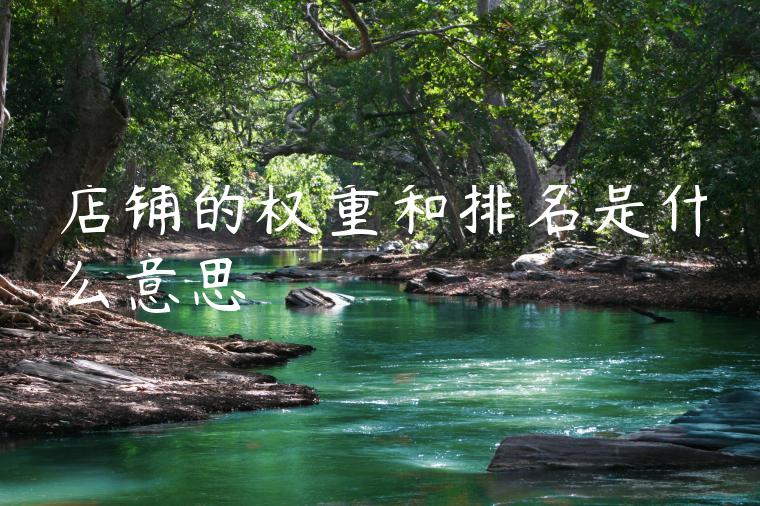店铺的权重和排名是什么意思 店铺的权重和排名是什么意思