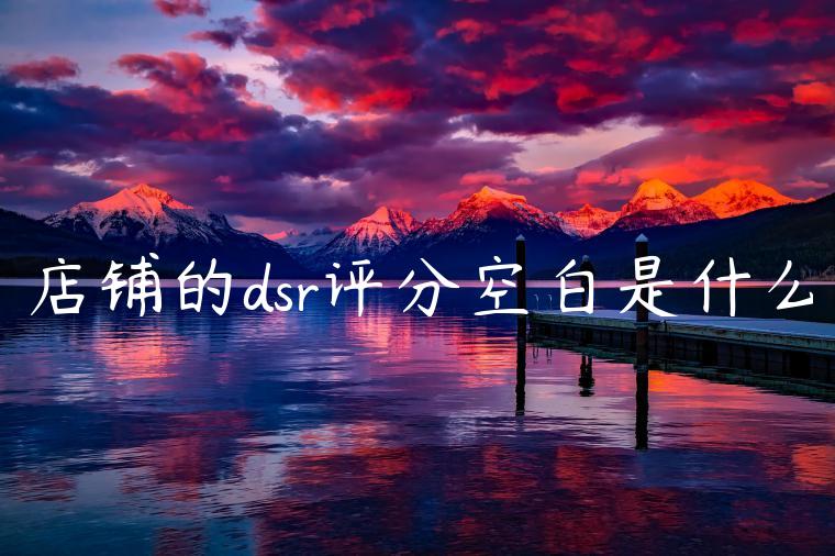 店铺的dsr评分空白是什么