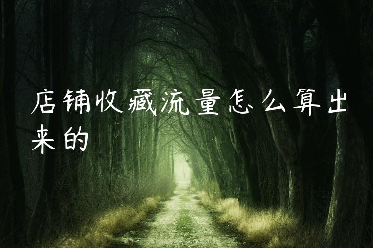 店铺收藏流量怎么算出来的